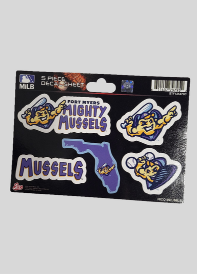 Mighty Mussels 5pc Decal/Stickers