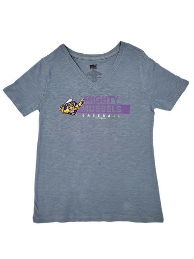 Mighty Mussels Ladies V Neck Tee