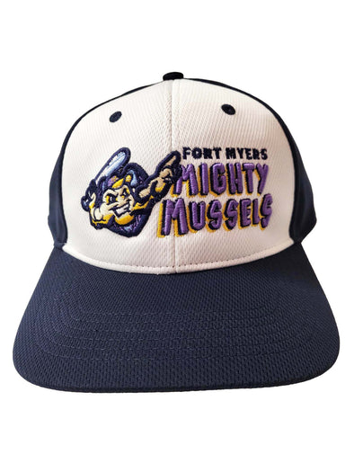 Mighty Mussels Youth White/Navy Cap