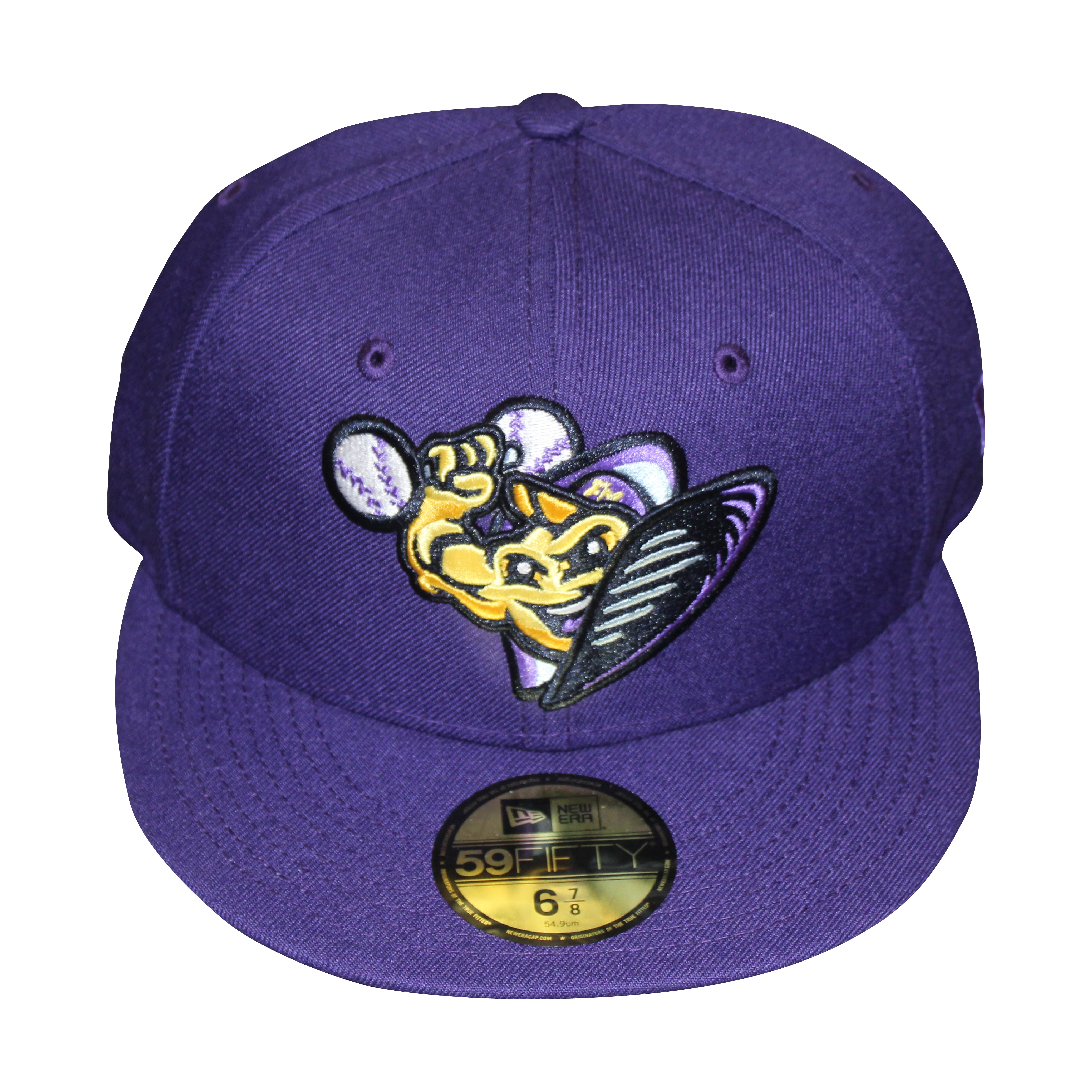 purple fitted hat new era